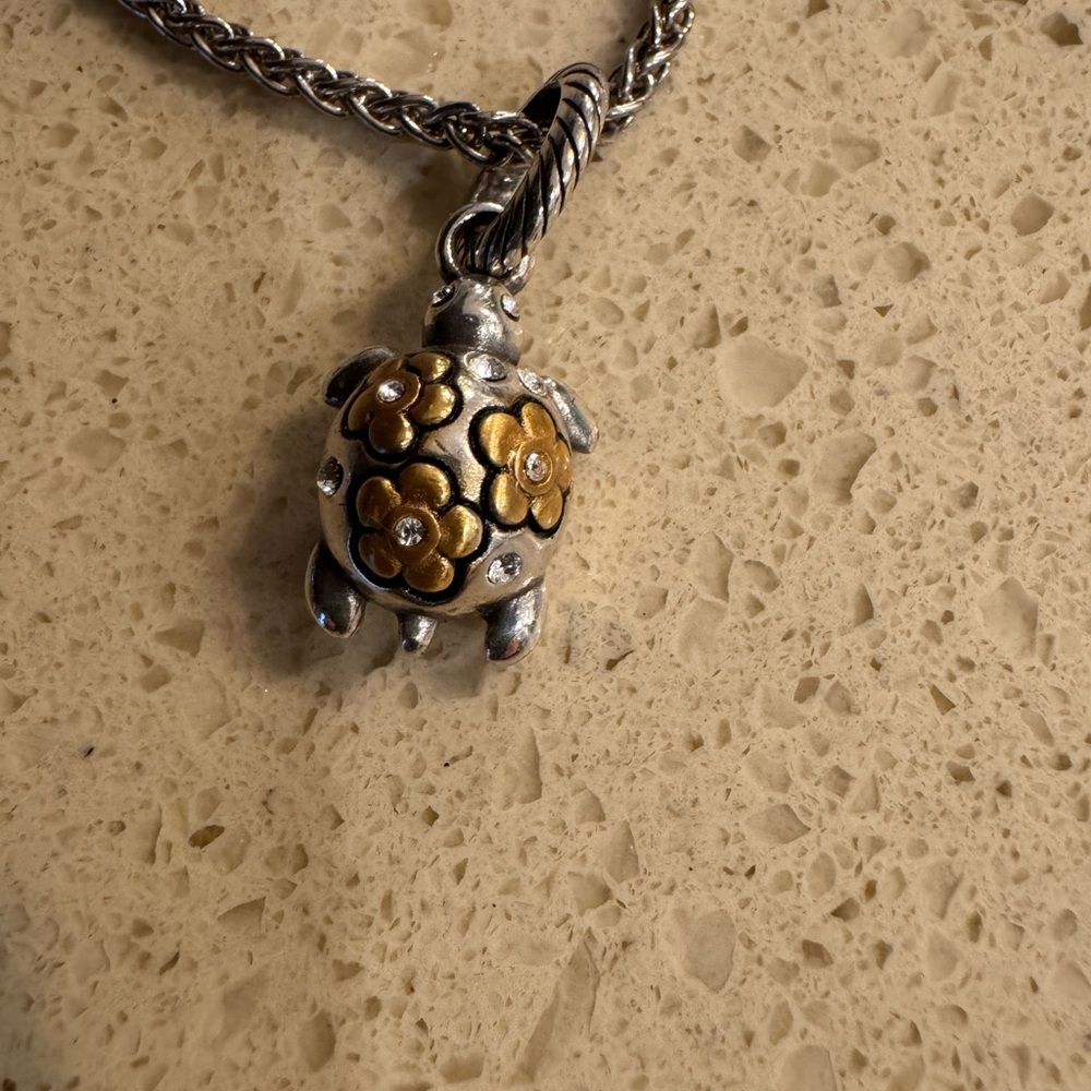Brighton Gold and Silver Turtle Pendant Necklace